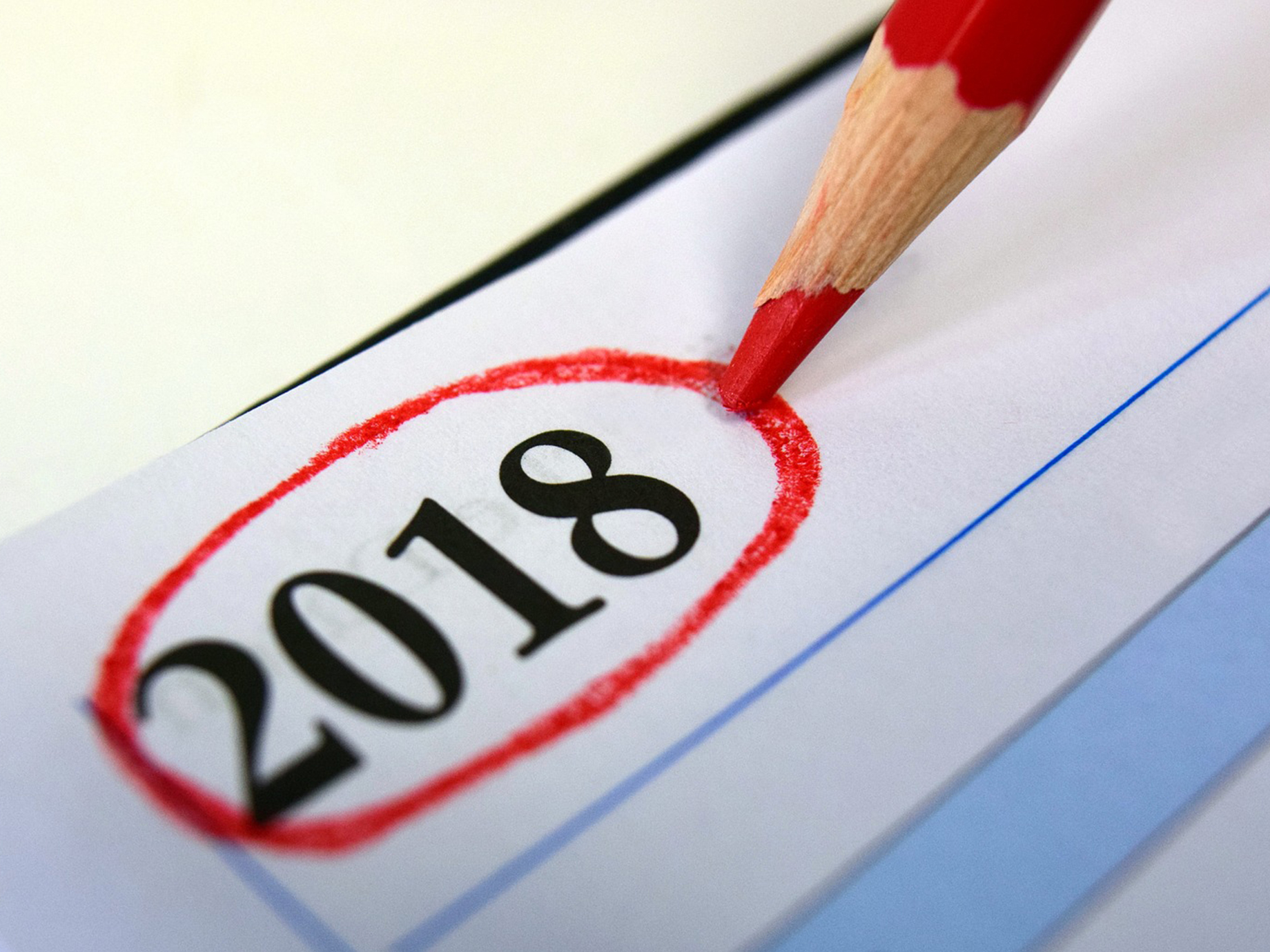 2018 免費列印行事曆的5個方法：在筆記本準備漂亮年度計畫